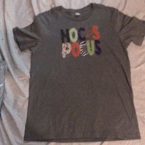Size: Large Hocus Pocus Tshirt color: heather gray